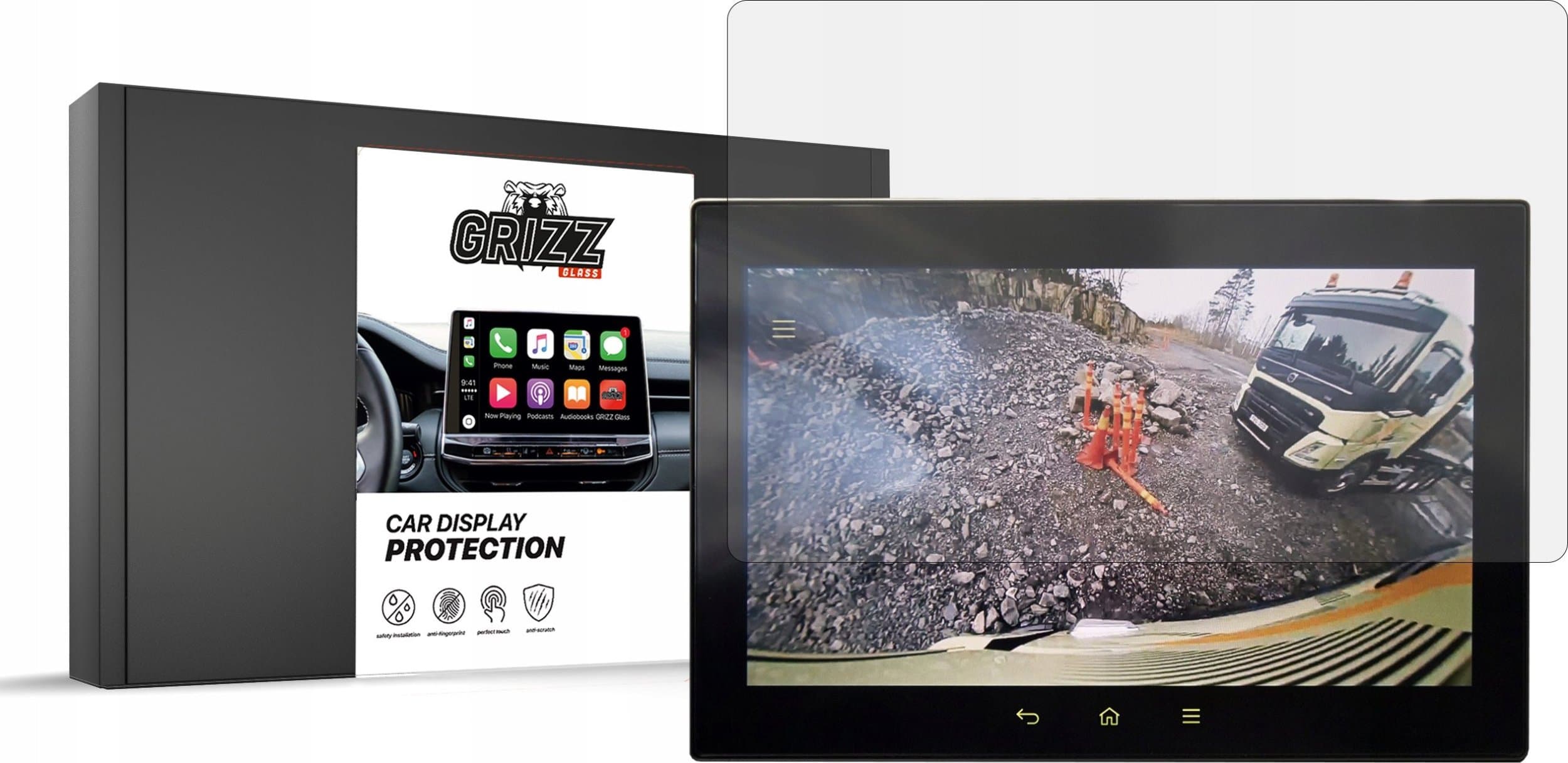 Folie mbrojtëse ekrani GRIZZ MatteScreen për Volvo FM 2023–2024, anti gjurmë gishtash, matte, transparente