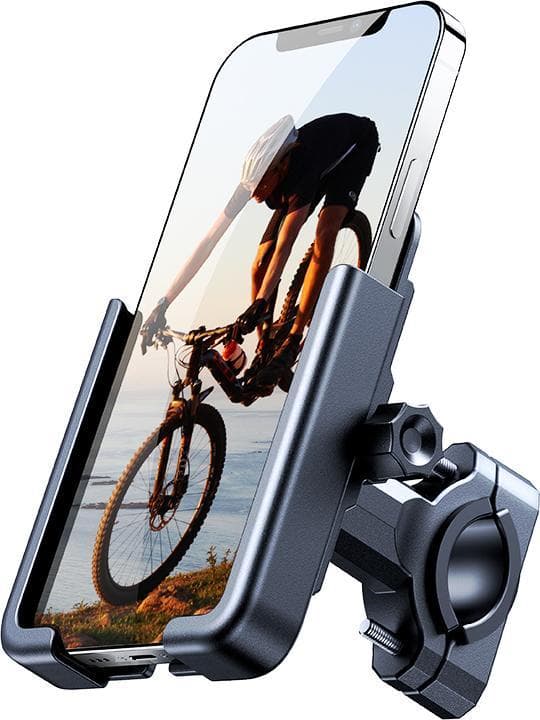 Mbajtës telefoni Wozinsky Metal Bracket, për biçikletë dhe trotinet, metal, i zi