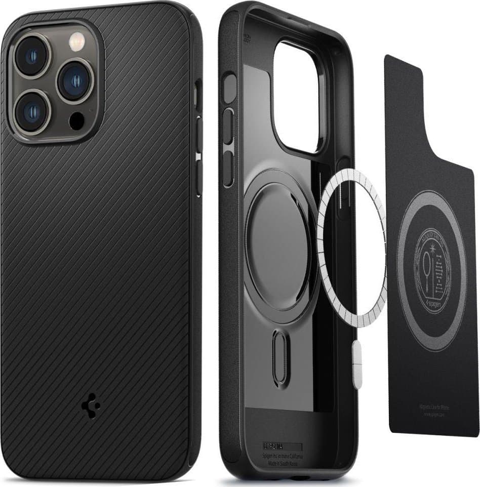 Mbështjellës telefoni Spigen Mag Armor për iPhone 14 Pro Max, me magnet, i zi mat