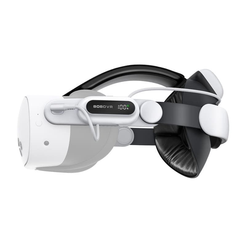 Rrip VR BOBOVR E3 Pro Elite, bateri 10000mAh, audio 3.5mm, i bardhë