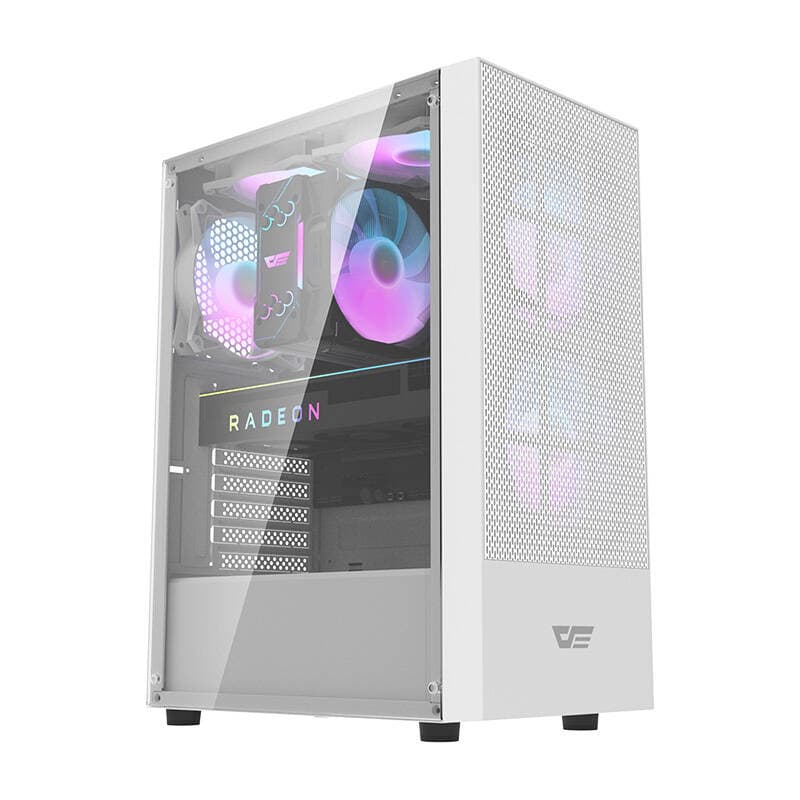 Kase kompjuteri Darkflash A290, ATX Mid Tower, 3 ventilatorë, e bardhë