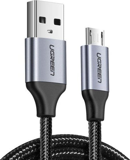 Kabllo USB Ugreen, USB-A - microUSB, 1 m, e hirtë