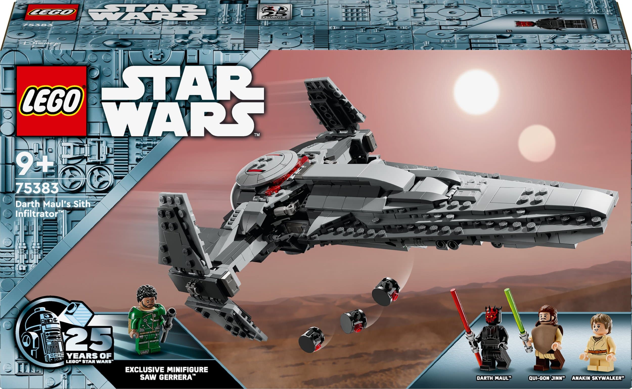 Set LEGO Star Wars Darth Maul Sith Infiltrator, lodër ndërtimi, për fëmijë, shumëngjyrësh