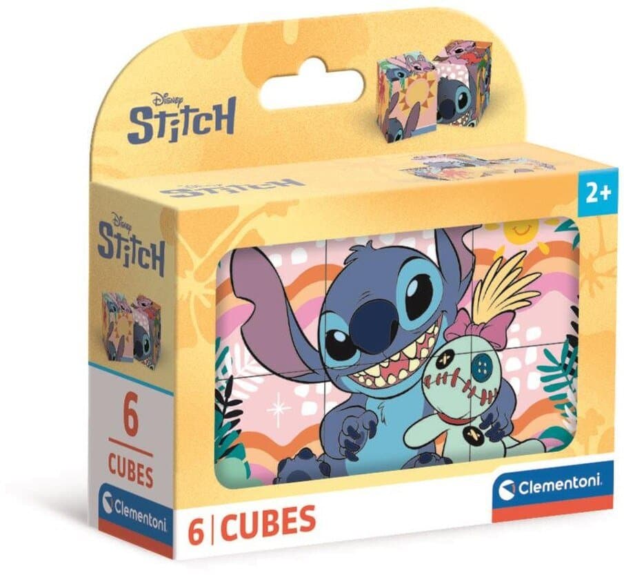 Set kubesh Clementoni Disney Stitch, 6 kube, me figura shumëngjyrëshe
