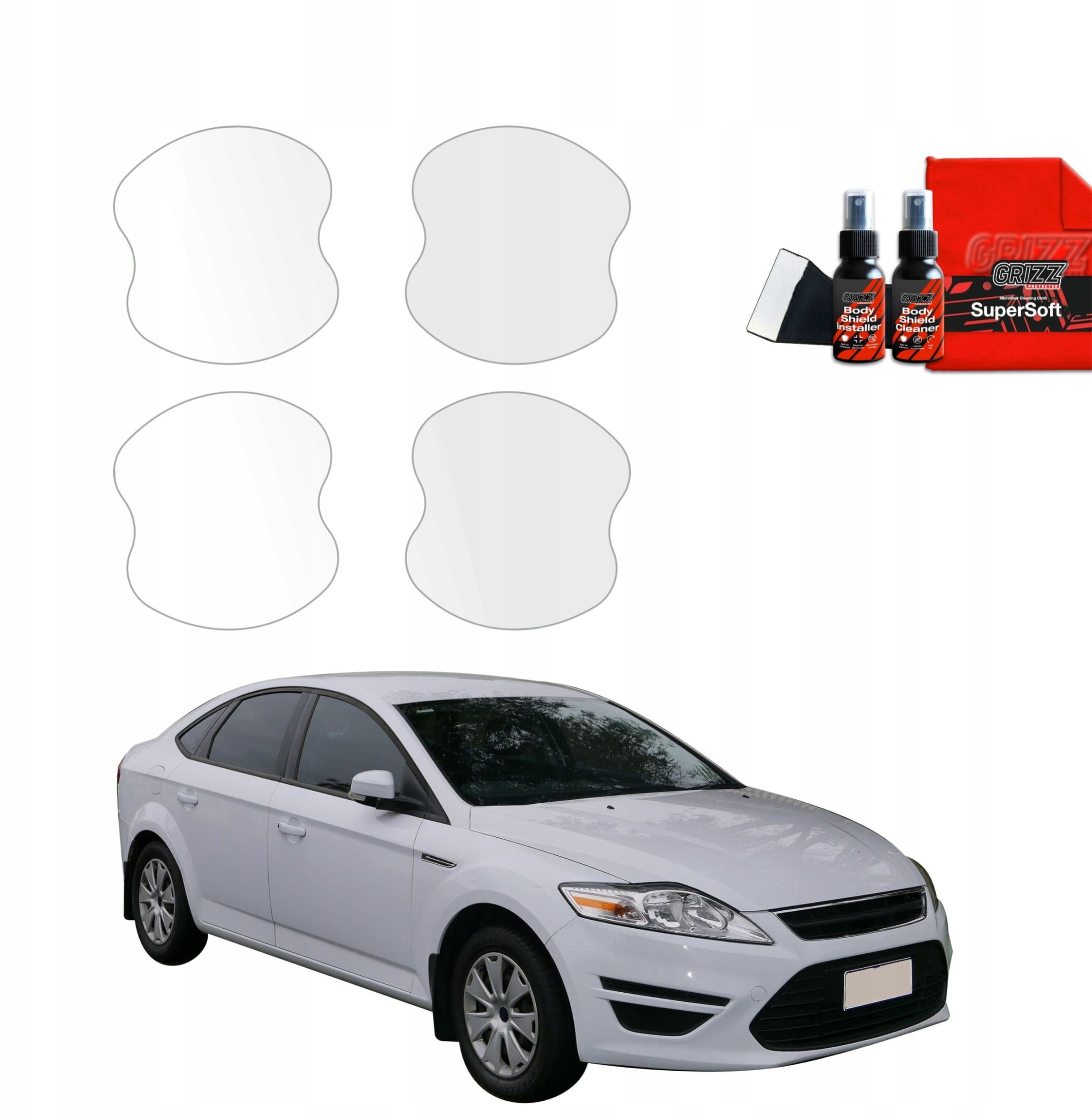 Folie mbrojtëse doreze dere Ford Mondeo Mk4, set 4 copë, transparente