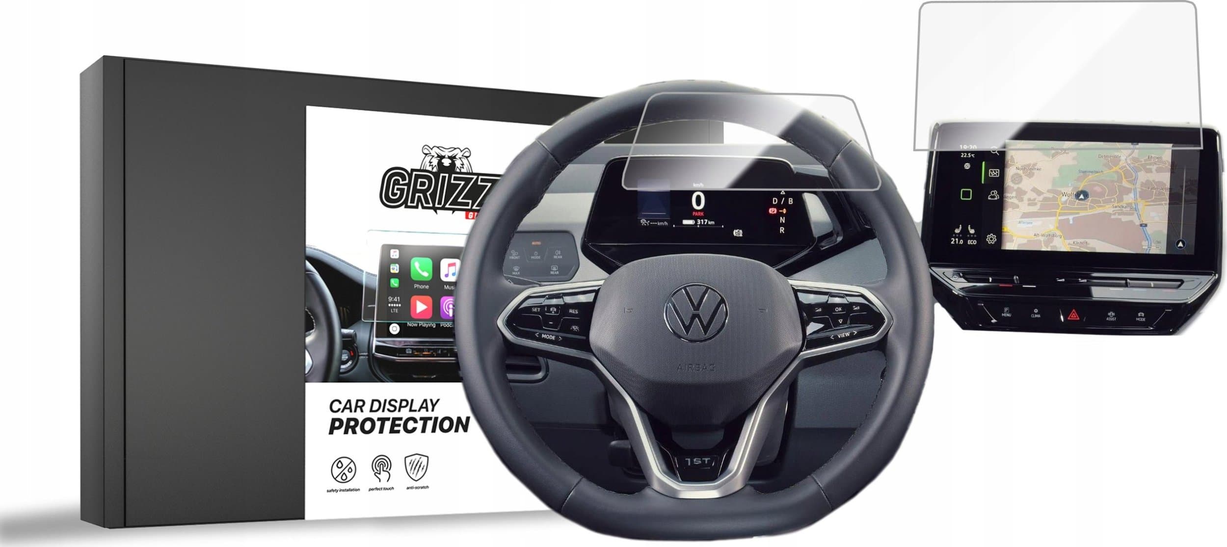 Mbrojtëse ekrani GRIZZ Ceramic Film, për Volkswagen ID.3, transparente