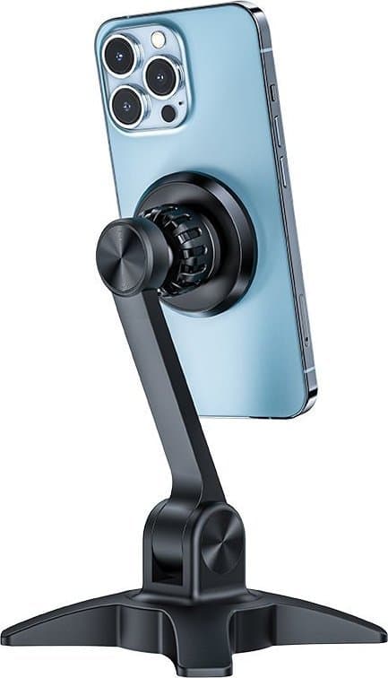 Mbajtëse magnetike tavoline për telefon Acefast E11, bazë e qëndrueshme, rrotullim 360°, e zezë