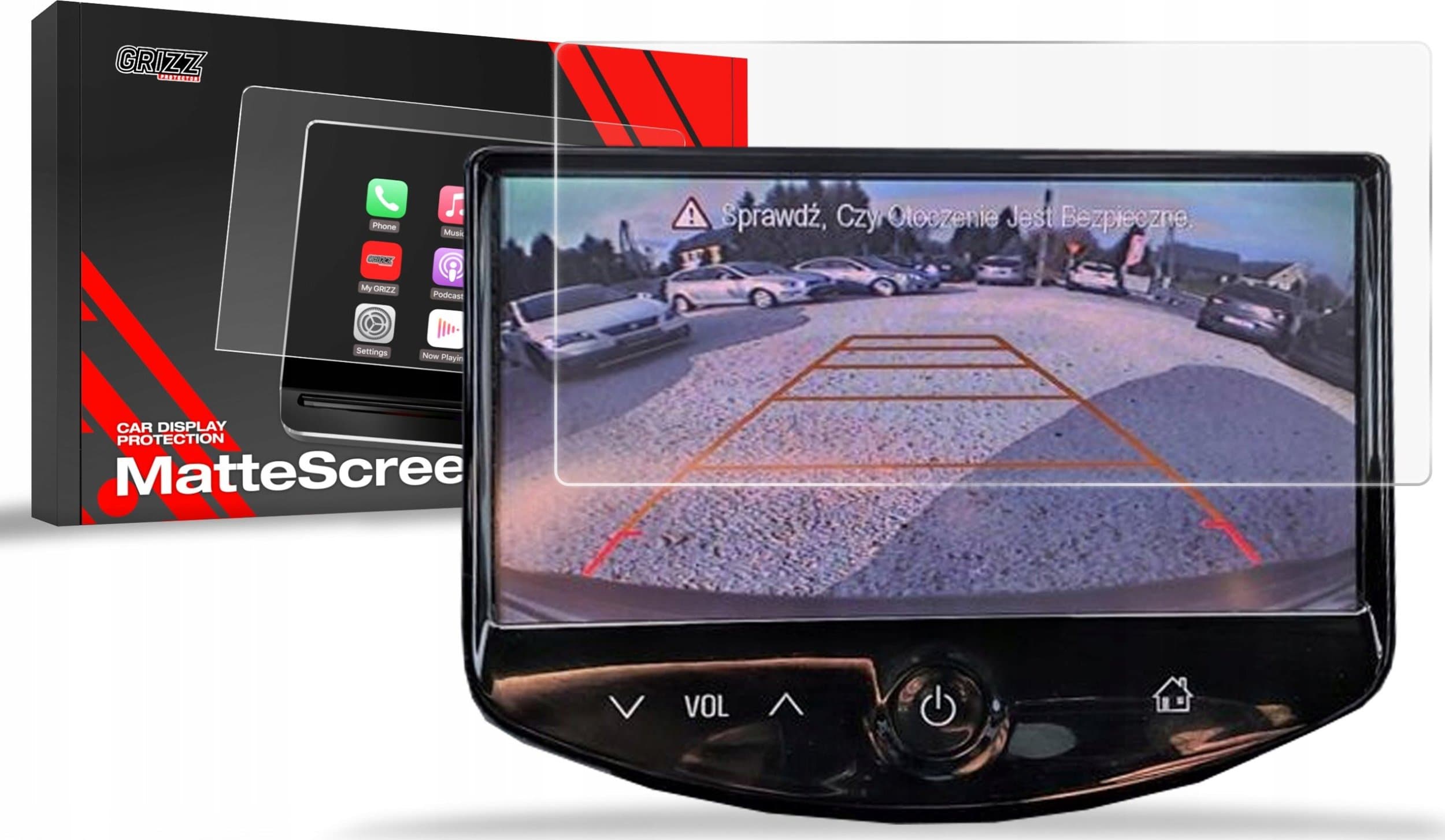 Film mbrojtës matte GRIZZ për ekran makine Chevrolet Trax 1 7", kundër gjurmëve të gishtërinjve, transparent