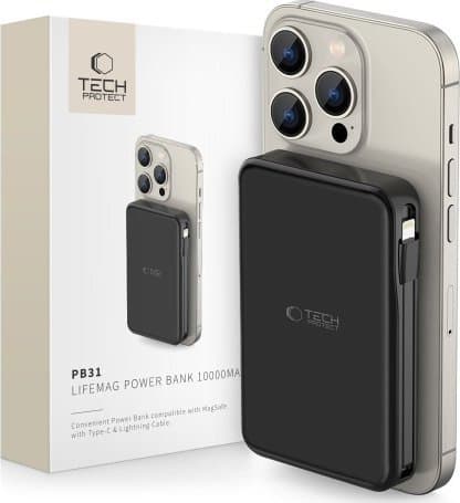 Power bank Tech-Protect PB31 LifeMag, 10000mAh, MagSafe, i zi