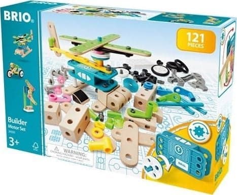 Lodër ndërtimi BRIO Builder Motor Set, 121 pjesë, 3+ vjeç, shumëngjyrëshe