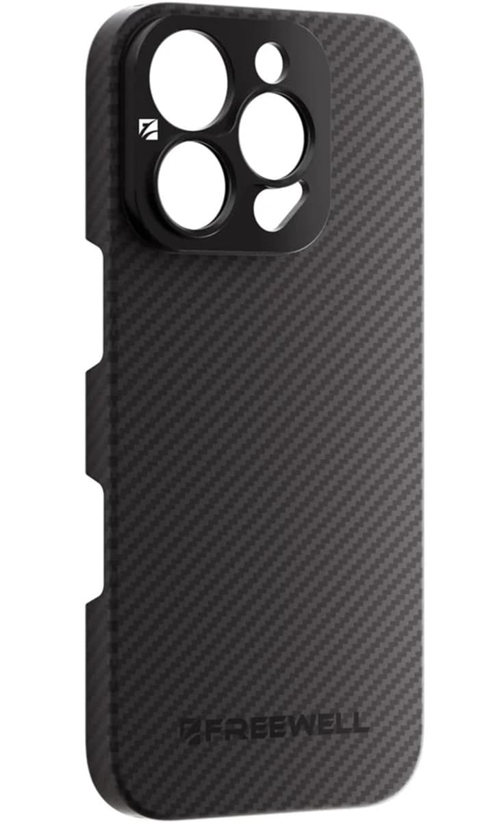 Mbrojtëse telefoni Freewell Pro Filmmaker Case, 17mm Mount, MagSafe, për iPhone 16 Pro Max, e zezë karboni