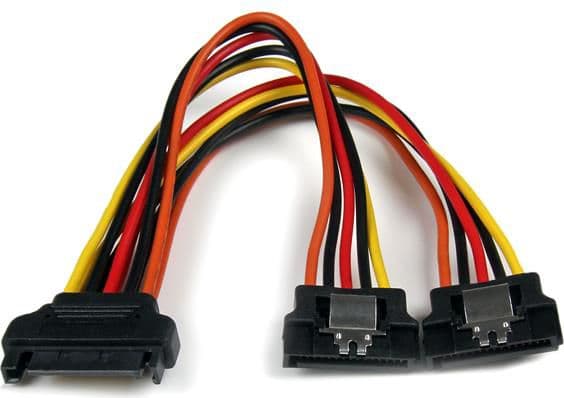 Kabllo StarTech (PYO2LSATA), SATA 15-pin - SATA 15-pin x2, 0.15 m, shumëngjyrëshe