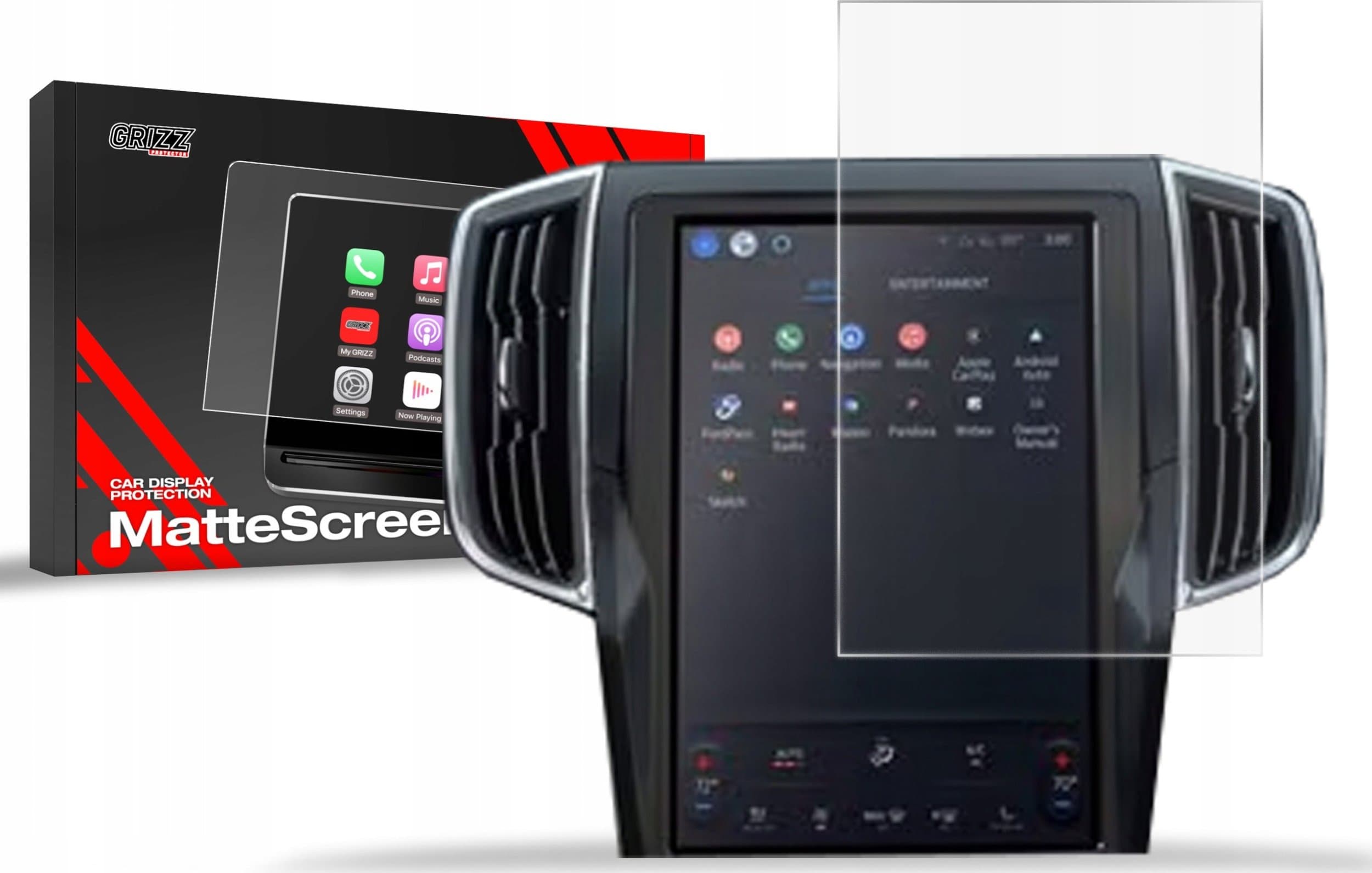 Film mbrojtës ekran GRIZZ MatteScreen për Ford Edge 2021-2025, anti-fingerprint, matte, transparent