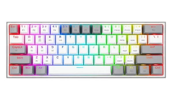 TASTIERE REDRAGON K616-RGB WHITE/GREY