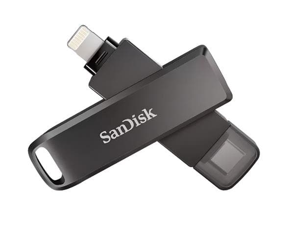 USB SANDISK SDIX70N-GN6NE ULTRA 128GB IXPAND LUXE USB-C+LIGHTNING BLACK