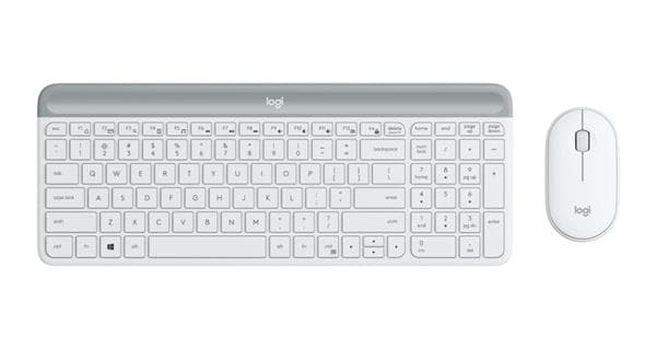 TASTIERE LOGITECH + MAUS MK470 SLIM COMBO WHITE