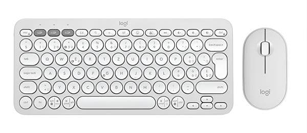 TASTIERE LOGITECH + MAUS PEBBLE 2 COMBO TONAL WHITE